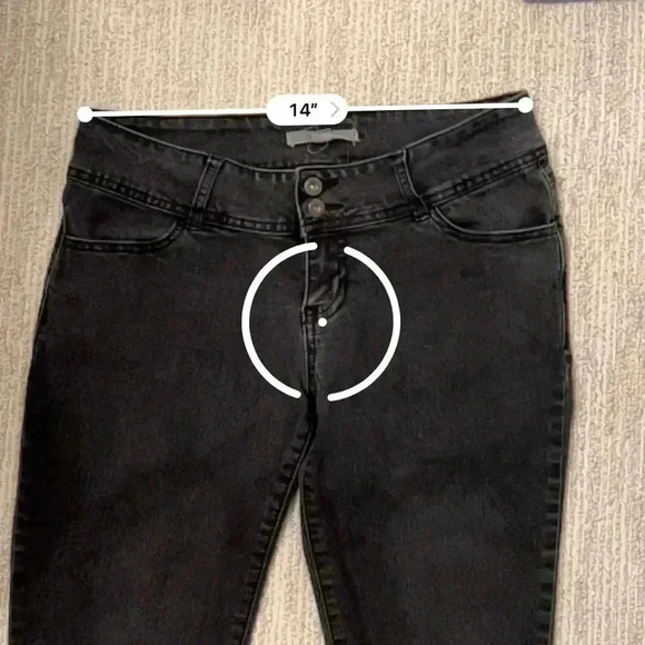 Forever 21 (size 28x31) denim jeans black vintage wash - Picture 5 of 8